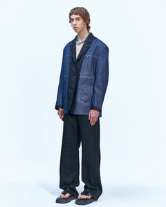 Andersson Bell MAKENI JACQUARD TRACK PANTS apa590m(BLACK)