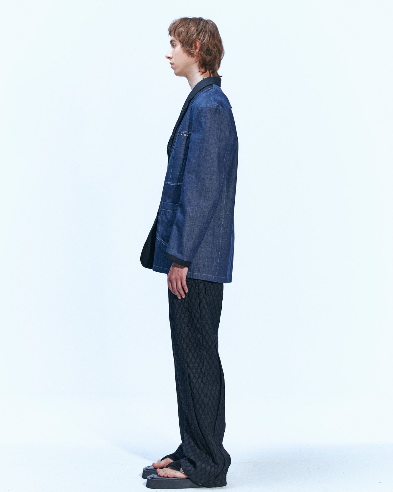 Andersson Bell MAKENI JACQUARD TRACK PANTS apa590m(BLACK)