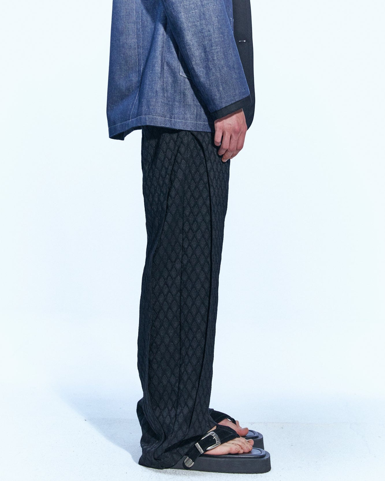 Andersson Bell MAKENI JACQUARD TRACK PANTS apa590m(BLACK)