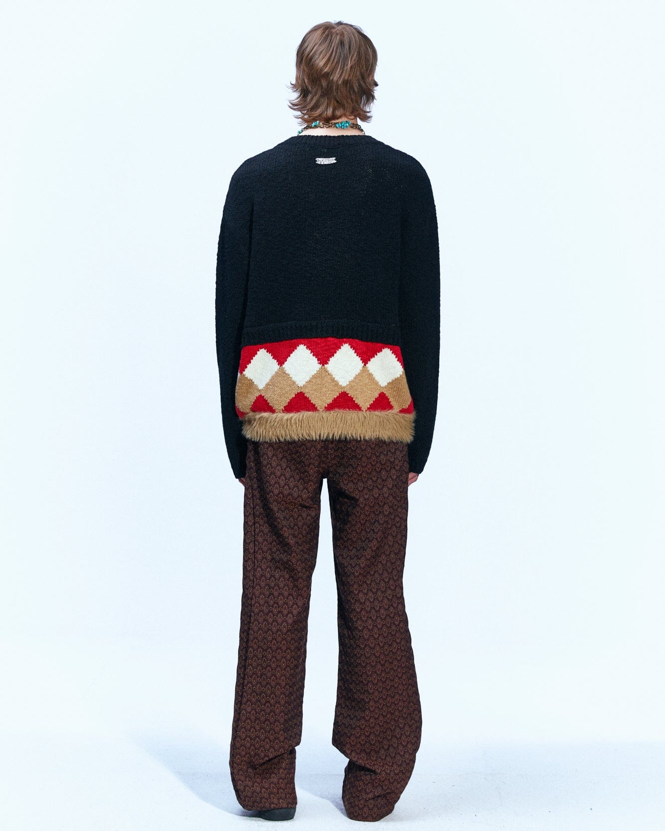 Andersson Bell MAKENI JACQUARD TRACK PANTS apa590m(BROWN)
