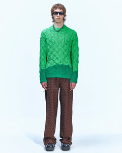 Andersson Bell MAKENI JACQUARD TRACK PANTS apa590m(BROWN)