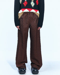 Andersson Bell MAKENI JACQUARD TRACK PANTS apa590m(BROWN)
