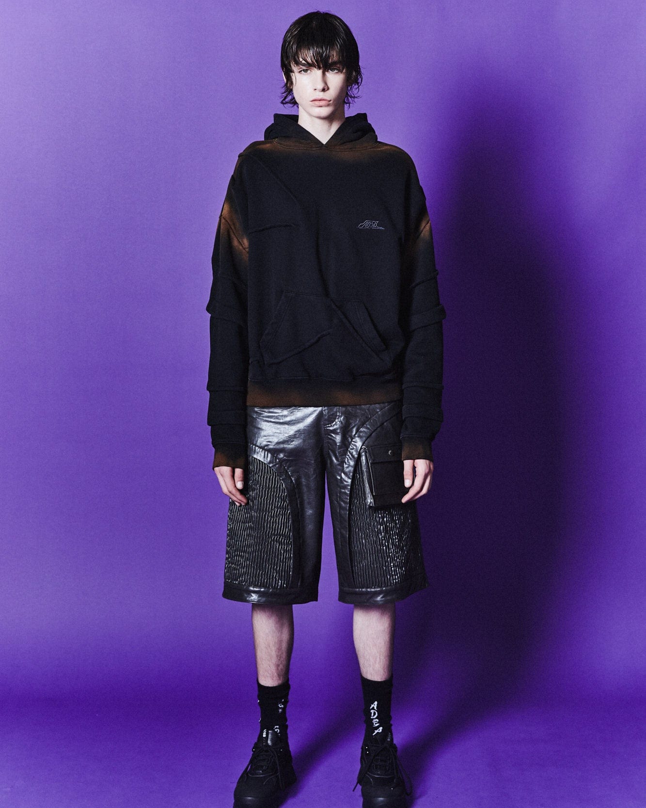 ★ANDERSSON BELL★ Madro gradient hoodie atb1080mCHARCOAL A2 MARDRO GRADIENT HOODIE atb1080m(CHARCOAL) – Andersson Bell