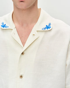 Andersson Bell MAY EMBROIDERY OPEN COLLAR SHIRTS atb1055m(ECRU)