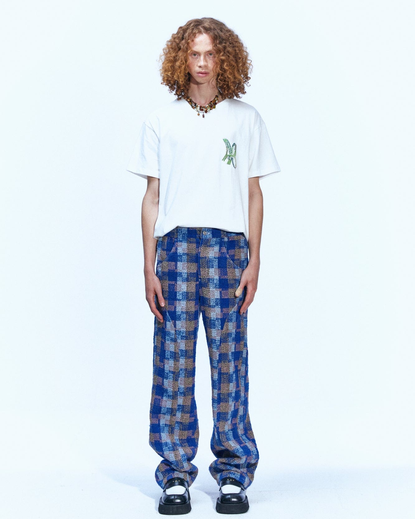 Andersson Bell (MEN) (ESSENTIAL) UNISEX NEW AB PRINT T-SHIRTS atb897u(WHITE)