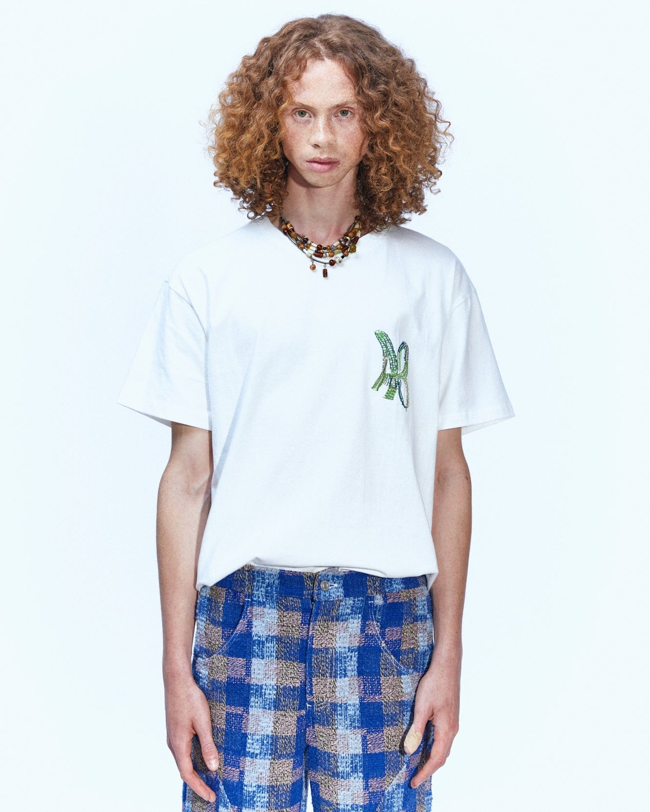 Andersson Bell (MEN) (ESSENTIAL) UNISEX NEW AB PRINT T-SHIRTS atb897u(WHITE)
