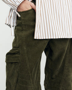 Andersson Bell MILANO CORDUROY CARGO PANTS apa751m(KHAKI)