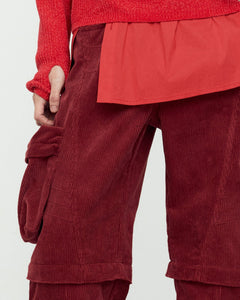 Andersson Bell MILANO CORDUROY CARGO PANTS apa751m(RED)