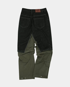 Andersson Bell MILLY DETACHABLE CARPENTER JEANS apa691m(BLACK / KHAKI)