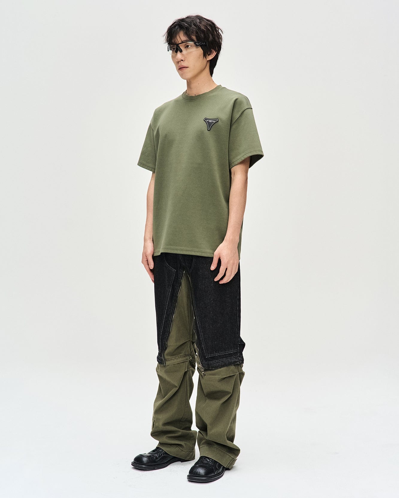 Andersson Bell MILLY DETACHABLE CARPENTER JEANS apa691m(BLACK / KHAKI)