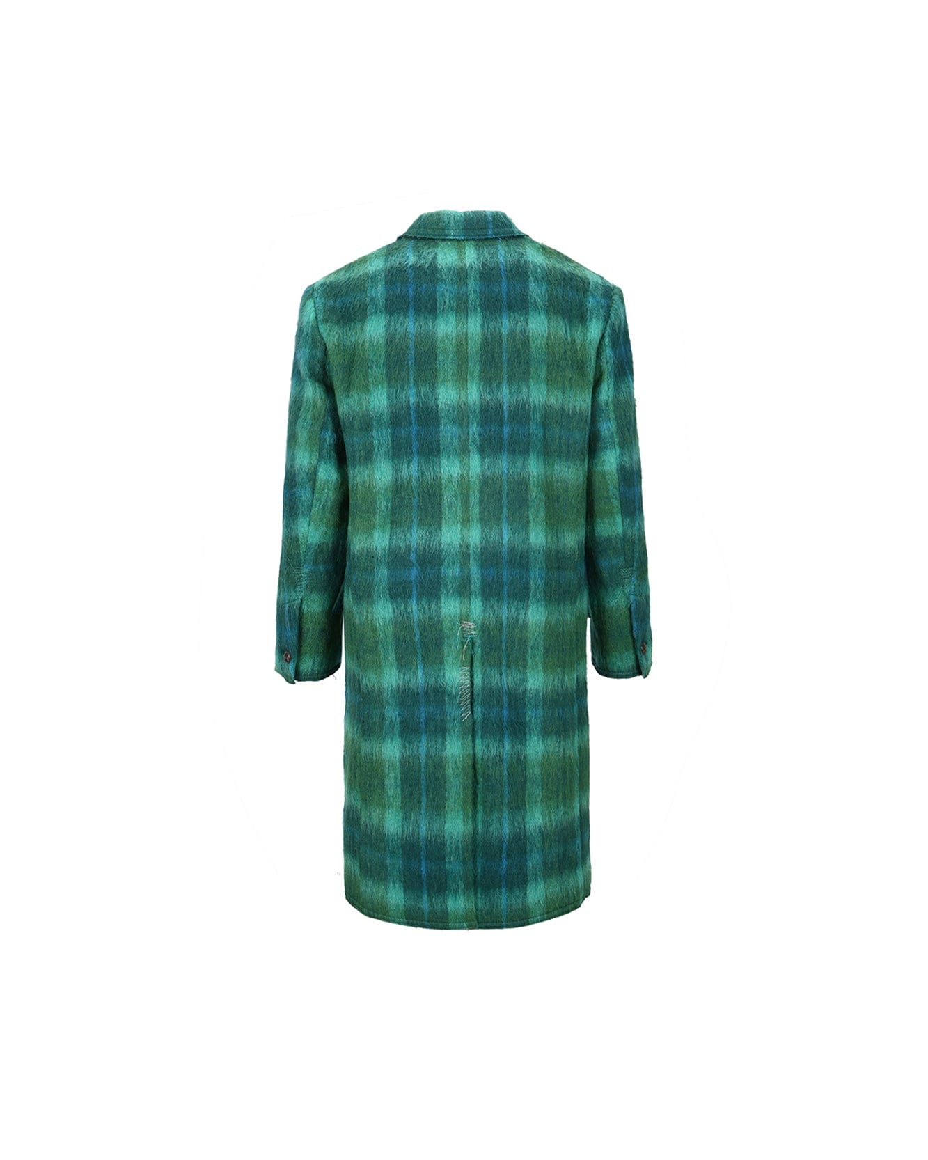 Andersson Bell MORIENS DOUBLE BREASTED COAT awa567m(GREEN/BLUE)