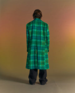 Andersson Bell MORIENS DOUBLE BREASTED COAT awa567m(GREEN/BLUE)