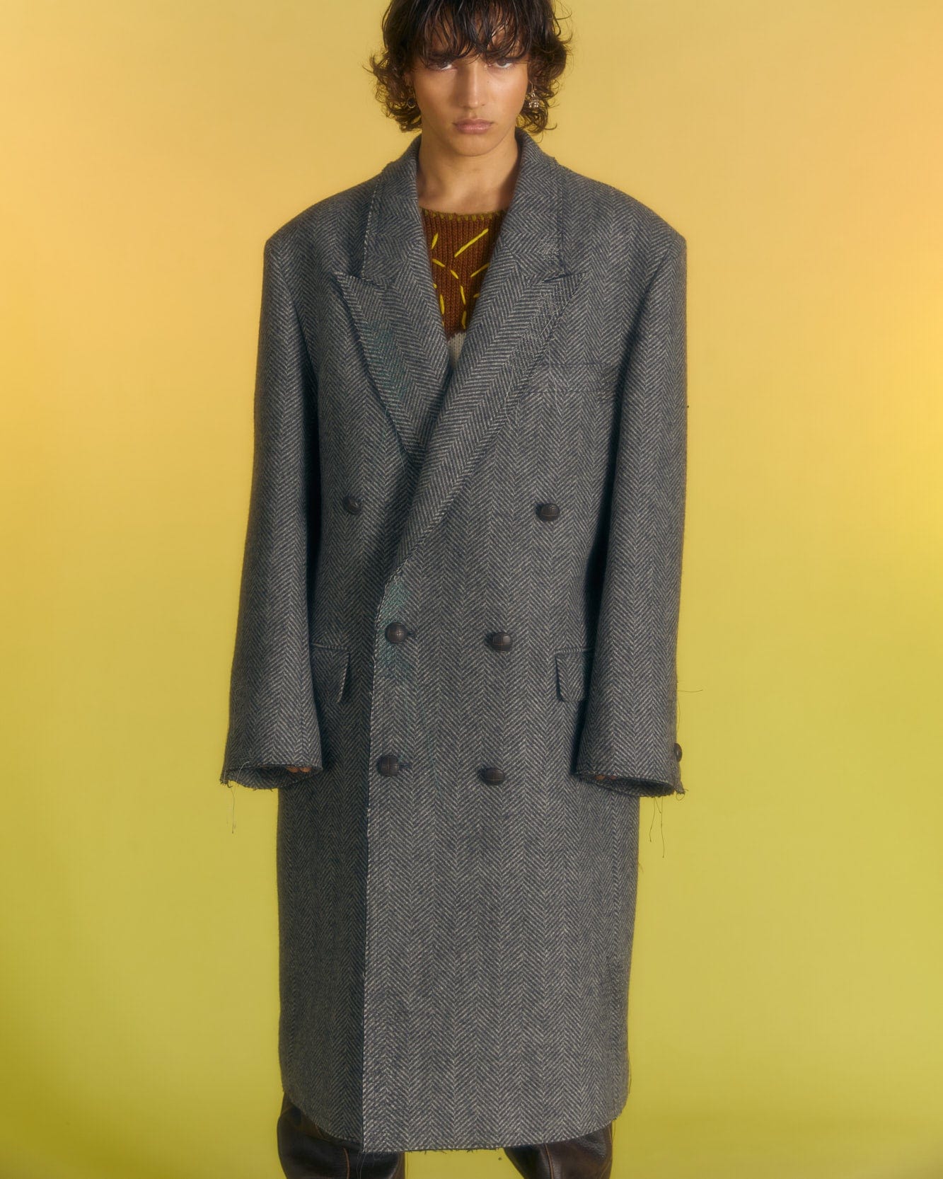 Andersson Bell MORIENS DOUBLE BREASTED COAT awa567m(GREY)
