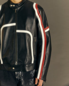 Andersson Bell MOTORCYCLE LEATHER JACKET awa559m(BLACK)