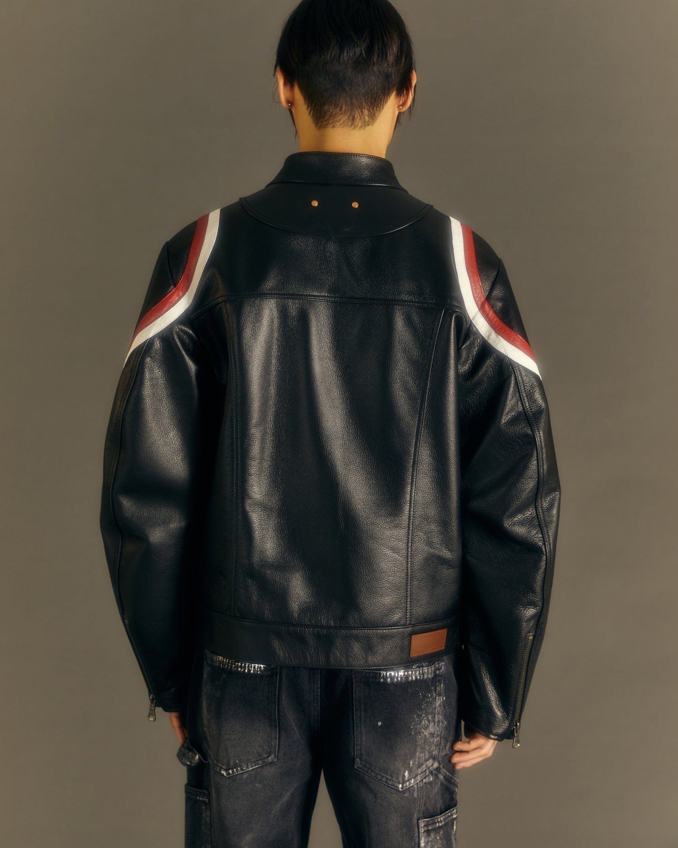 Andersson Bell MOTORCYCLE LEATHER JACKET awa559m(BLACK)