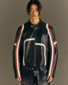 Andersson Bell MOTORCYCLE LEATHER JACKET awa559m(BLACK)