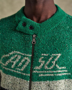 Andersson Bell MOTORCYCLE LOGO CARDIGAN atb1249m(GREEN)