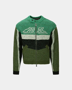 Andersson Bell MOTORCYCLE LOGO CARDIGAN atb1249m(GREEN)