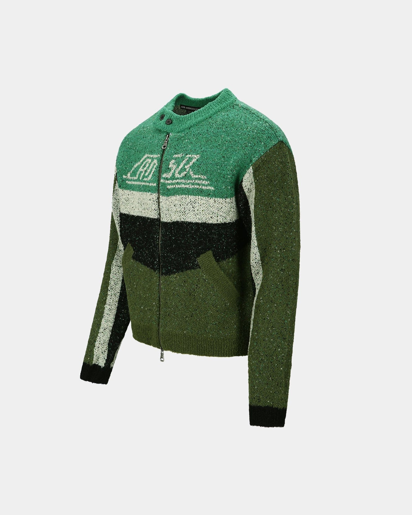 Andersson Bell MOTORCYCLE LOGO CARDIGAN atb1249m(GREEN)