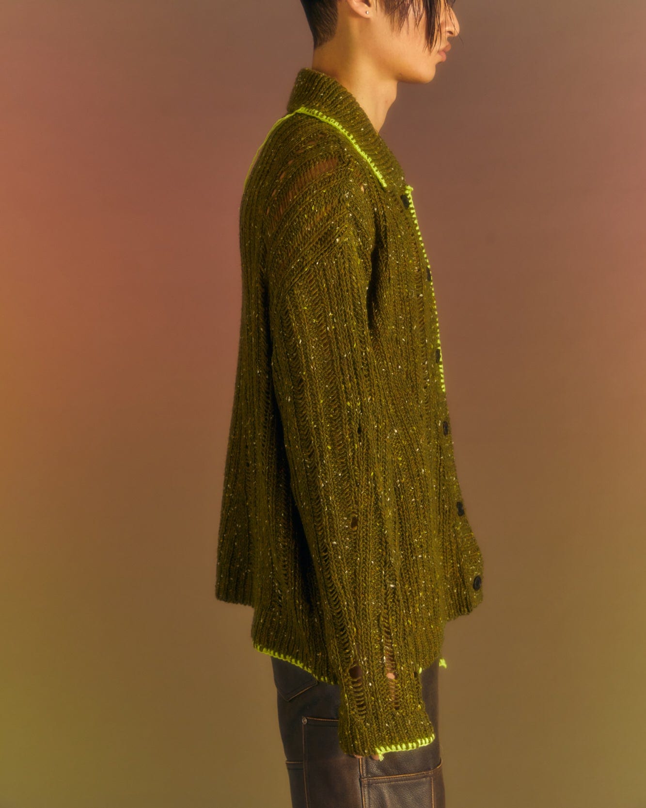 Andersson Bell NEP WOOL CARDIGAN atb1010m(KHAKI)