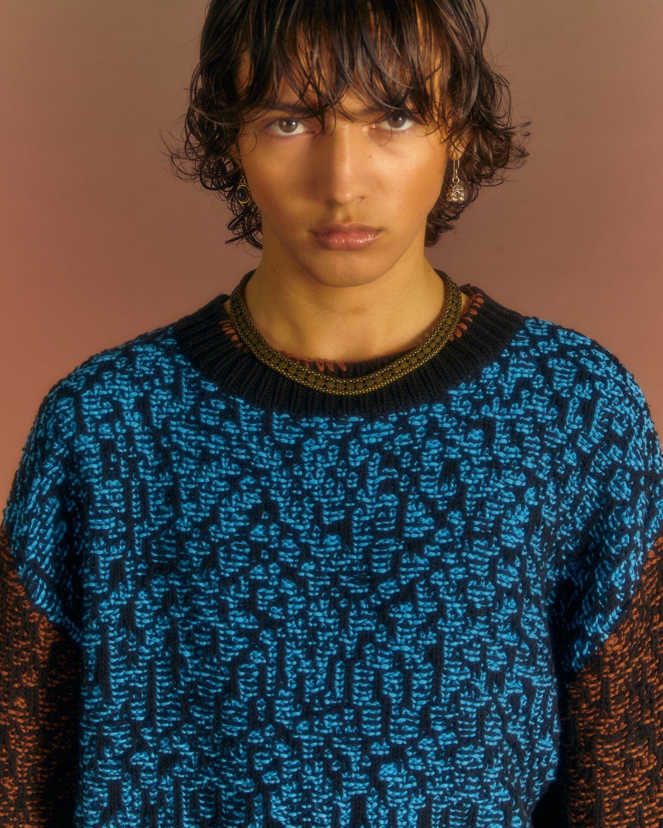Andersson Bell NET CREW-NECK SWEATER atb1036m(MULTI)