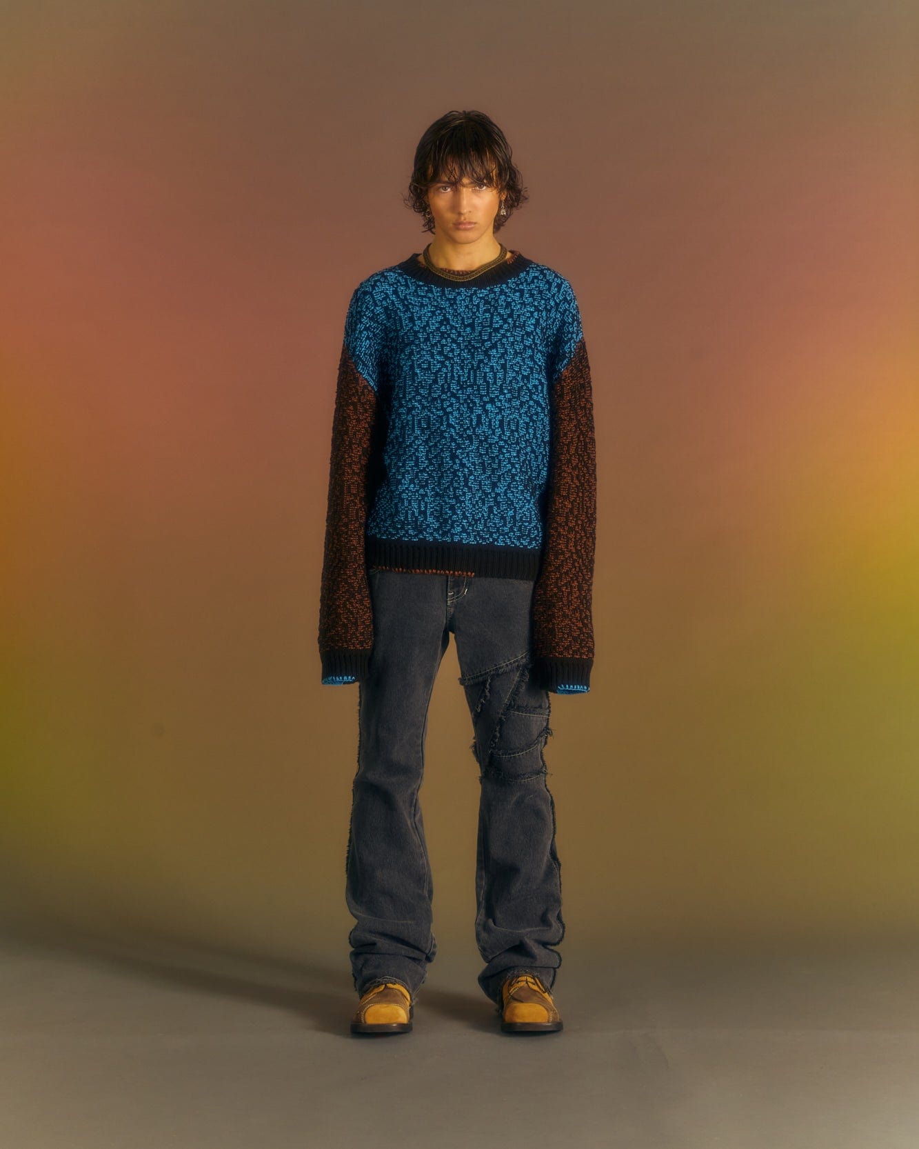 Andersson Bell NET CREW-NECK SWEATER atb1036m(MULTI)
