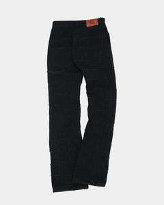 Andersson Bell NEW PATCHWORK WIDE-LEG JEANS apa727m(BLACK)