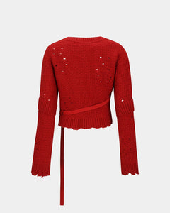 Andersson Bell NORA STRAP KNIT PULLOVER atb1196w(SCARLET)