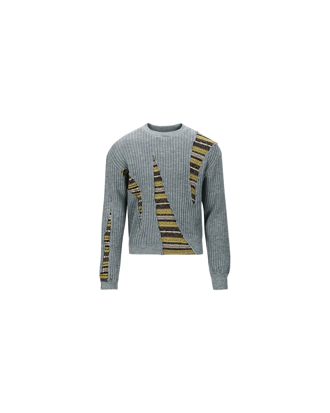 NORDIC CREW-NECK SWEATER atb1031m(GREY)