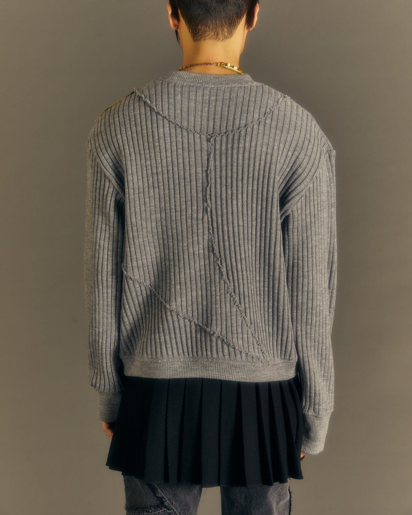 Andersson Bell NORDIC CREW-NECK SWEATER atb1031m(GREY)