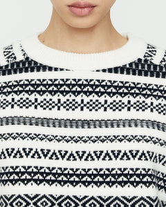 Andersson Bell NORDIC CREW-NECK SWEATER atb1162m(ECRU)