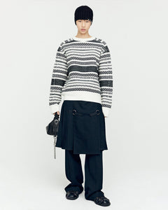 NORDIC CREW NECK SWEATER atb1162m ECRU Andersson Bell