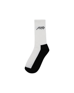 Andersson Bell ONE (ESSENTIAL) UNISEX ADSB CALLIGRAPHY SOCKS 2 PACK aaa332u(WHITE1/BLACK1)