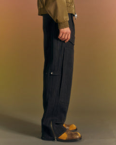 Andersson Bell PAULEN DENIM CARGO PANTS apa672m(BLACK)