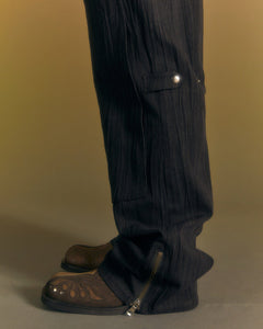 Andersson Bell PAULEN DENIM CARGO PANTS apa672m(BLACK)