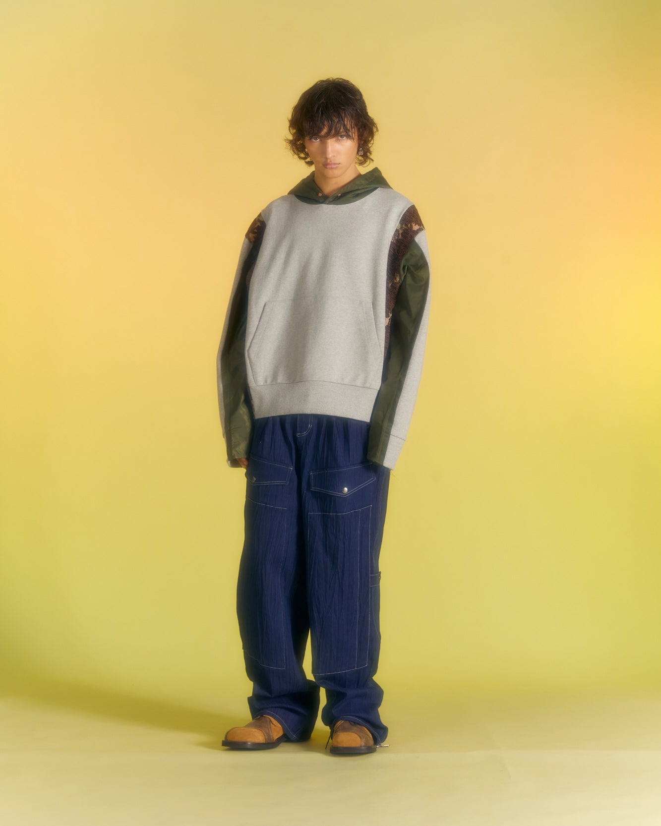 Andersson Bell PAULEN DENIM CARGO PANTS apa672m(BLUE)