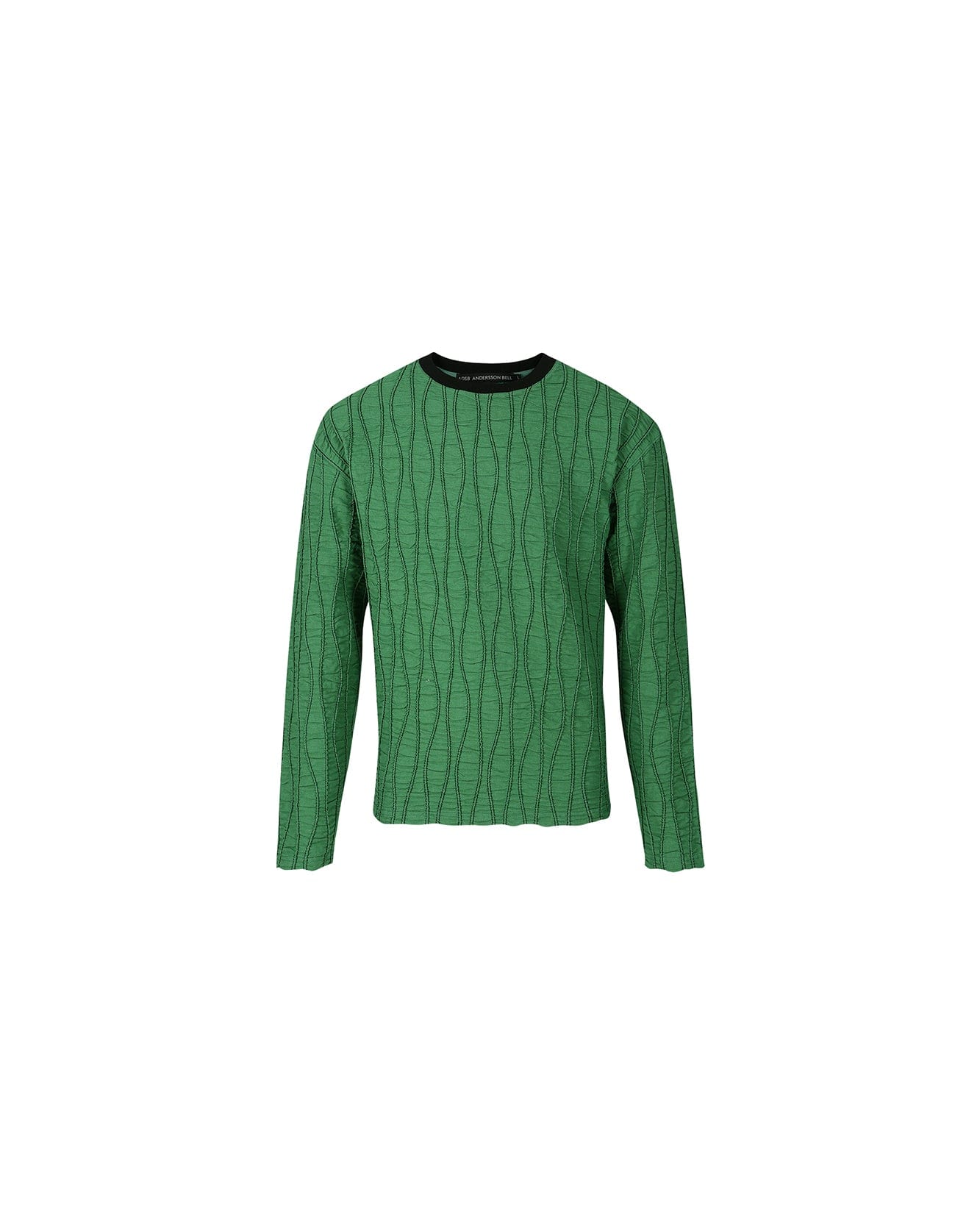 Andersson Bell RAON TOP STITCH CREW-NECK SWEATER atb1020m(GREEN)