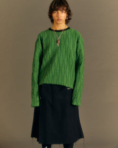 Andersson Bell RAON TOP STITCH CREW-NECK SWEATER atb1020m(GREEN)