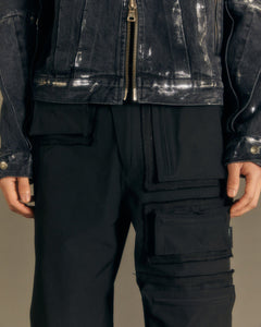 Andersson Bell RAW EDGE MULTI-POCKET PANTS apa681m(BLACK)