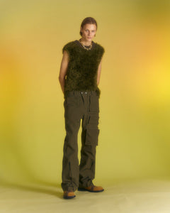 Andersson Bell RAW EDGE MULTI-POCKET PANTS apa681m(KHAKI)