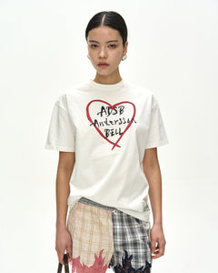 6/4 Scheduled Delivery] UNISEX HEART KELLY LOGO T-SHIRTS atb1290u