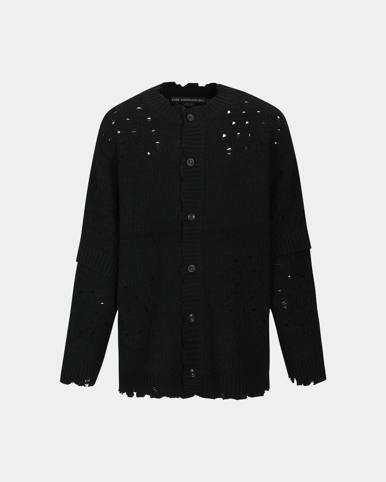 ROGHEN WOOL LONG CARDIGAN atb1156m(BLACK) – Andersson Bell