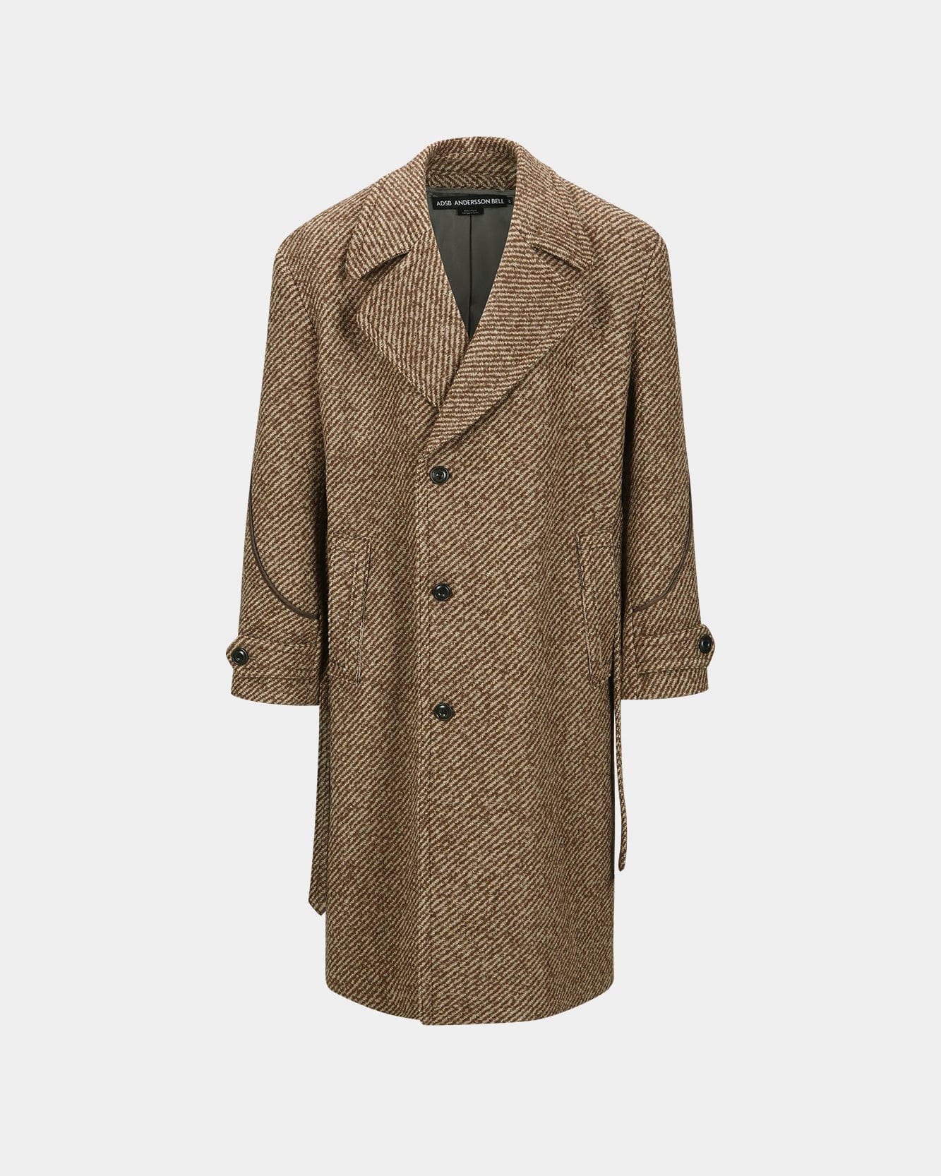 ROVY DOUBLE BREASTED BIG TWILL COAT awa639m(BROWN) – Andersson Bell
