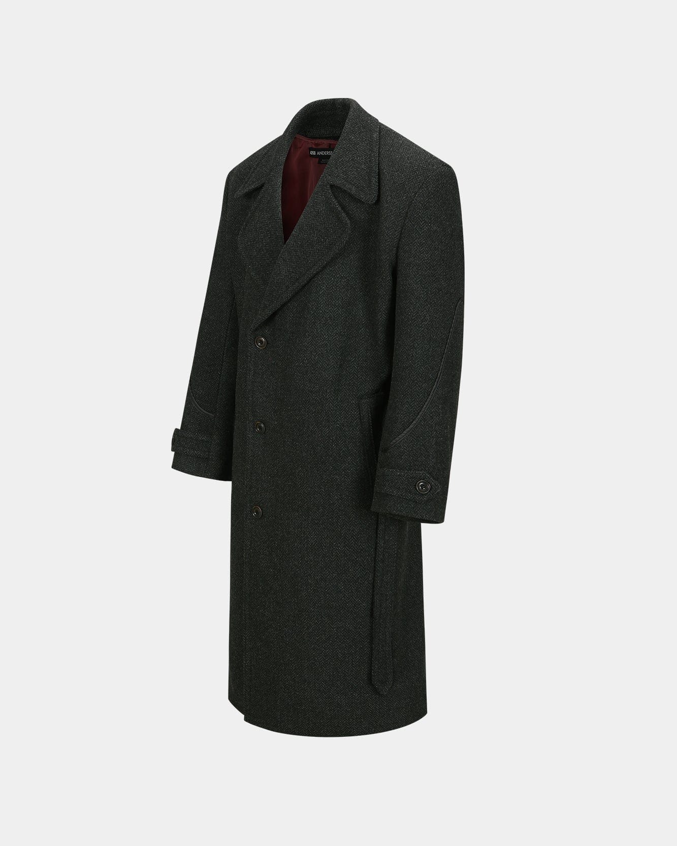 Andersson Bell ROVY DOUBLE BREASTED HERRINGBONE COAT awa640m(CHARCOAL)