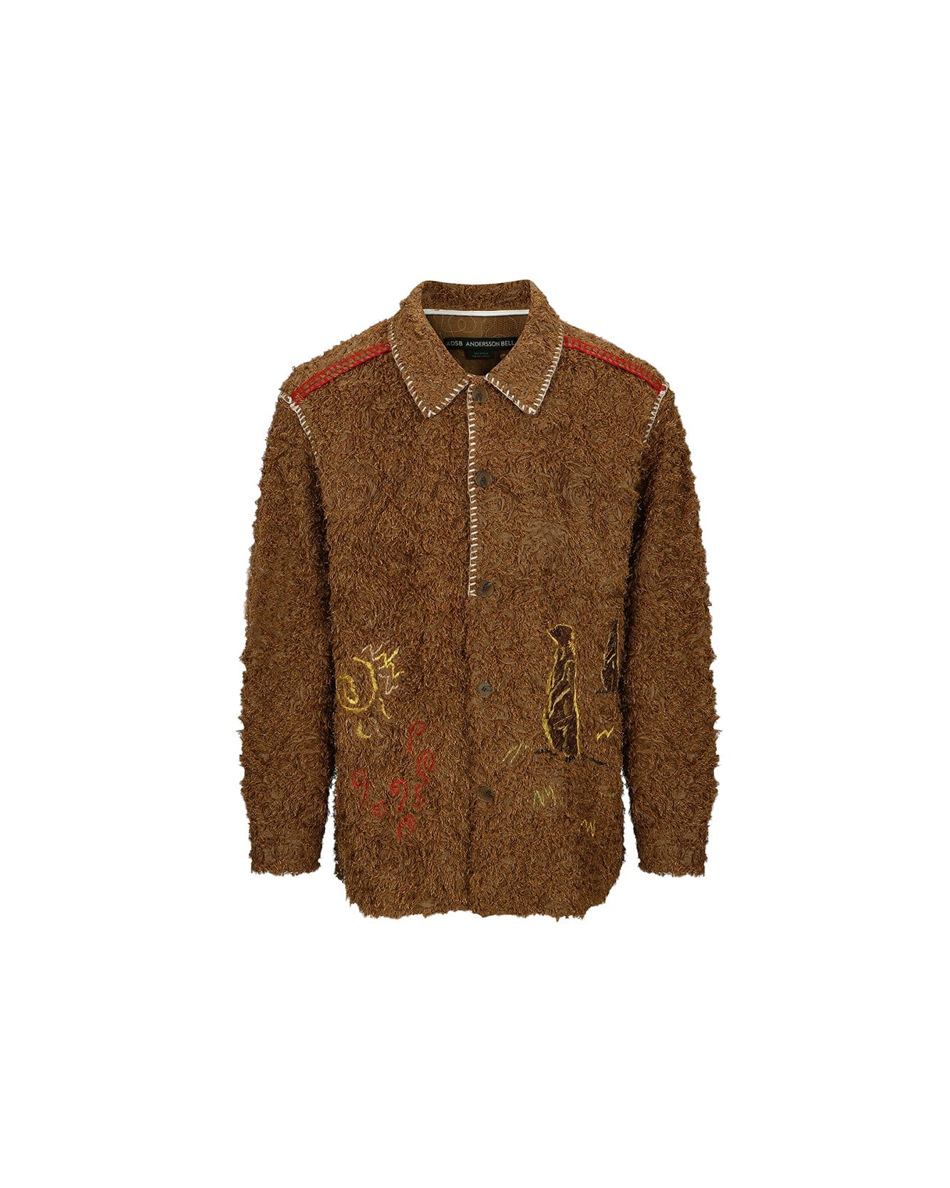 Andersson Bell SANDY BUDDY EMBROIDERY SHIRT atb1009m(CAMEL)