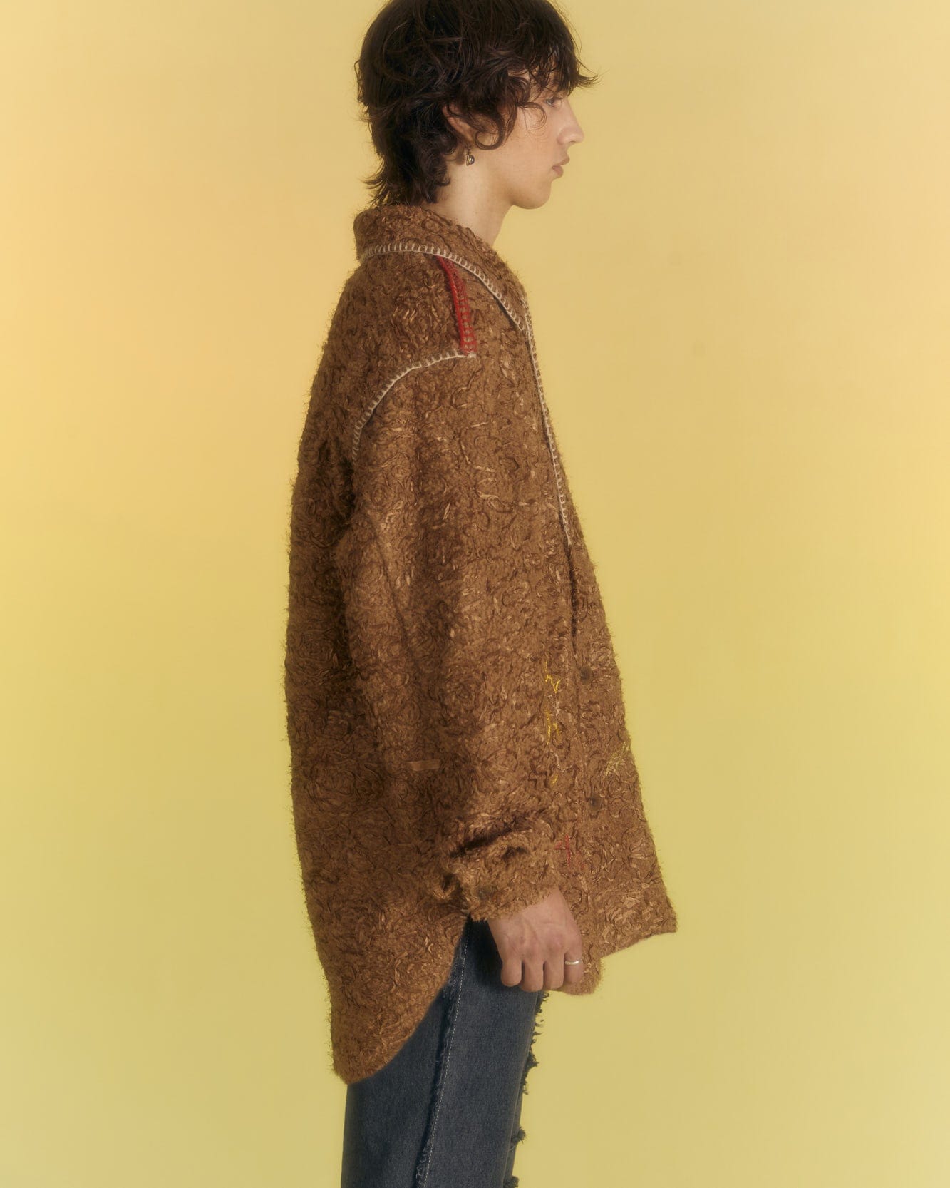 Andersson Bell SANDY BUDDY EMBROIDERY SHIRT atb1009m(CAMEL)