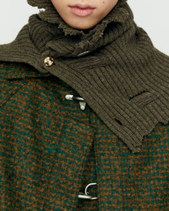 Andersson Bell SCARF DOUBLE-LAYERED COAT awa662w(GREEN)