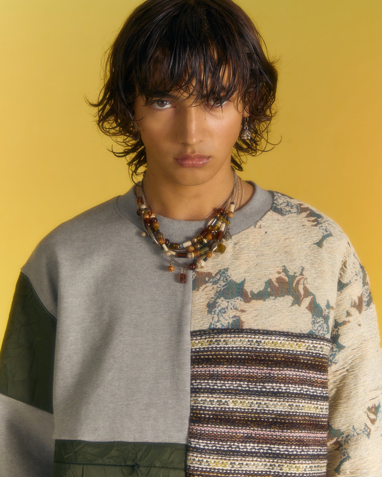 Andersson Bell SEOUL23 CONTRAST SWEATSHIRTS atb1012m(GREY)