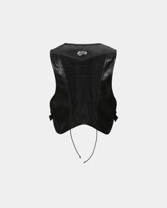 Andersson Bell SINA FAUX-LEATHER VEST awa598w(BLACK)