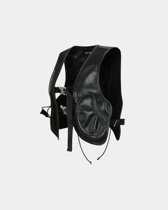 Andersson Bell SINA FAUX-LEATHER VEST awa598w(BLACK)